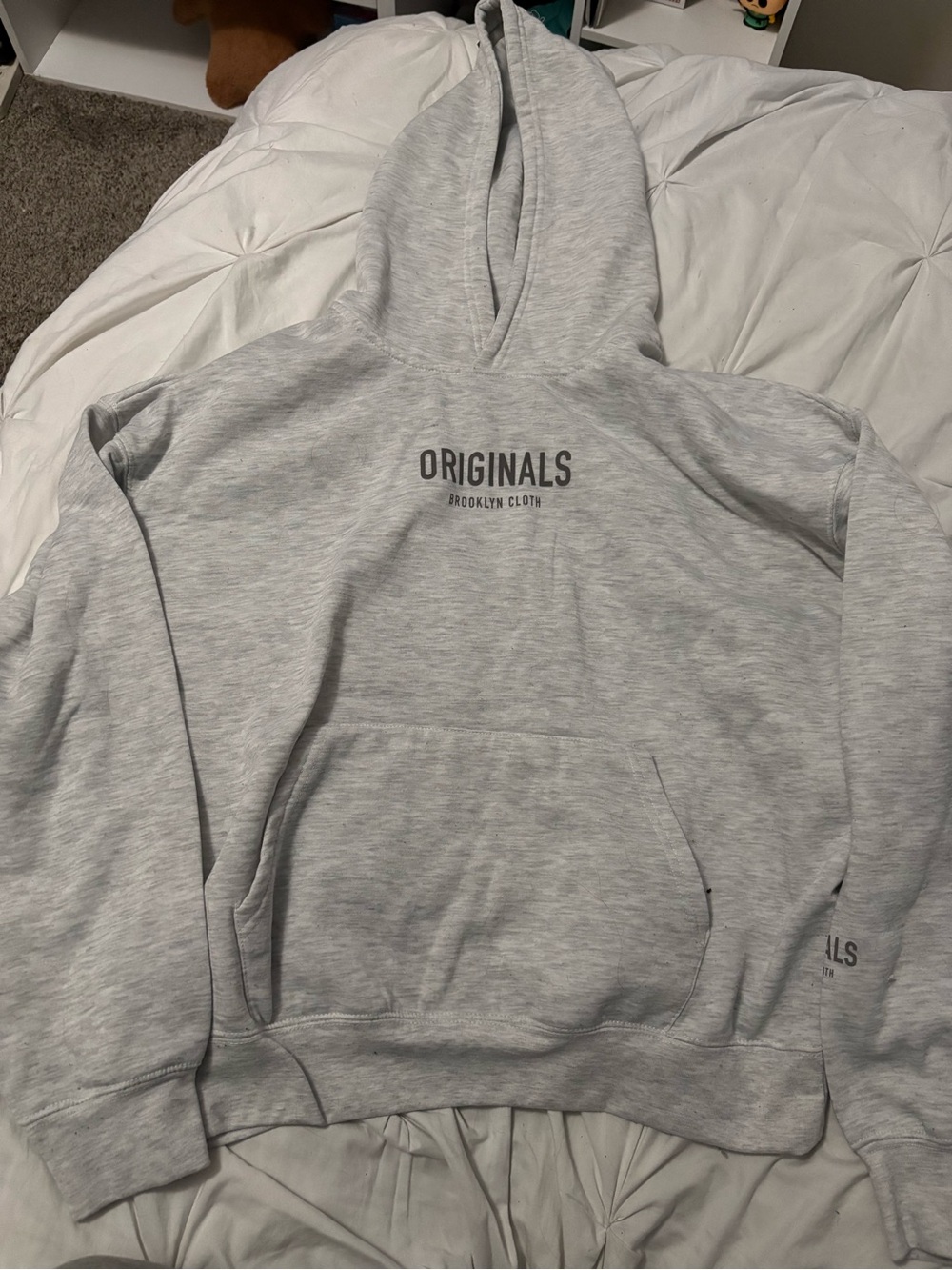 Brooklyn Cloth Light Gray Crewneck Hoodie - 'Originals' Pullover